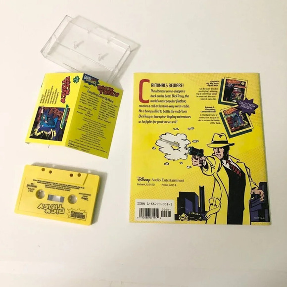 Vtg 1990 Dick Tracy  Episode 2 Everything Comes Up Blank Cassette Tape and Book - Picture 2 of 12